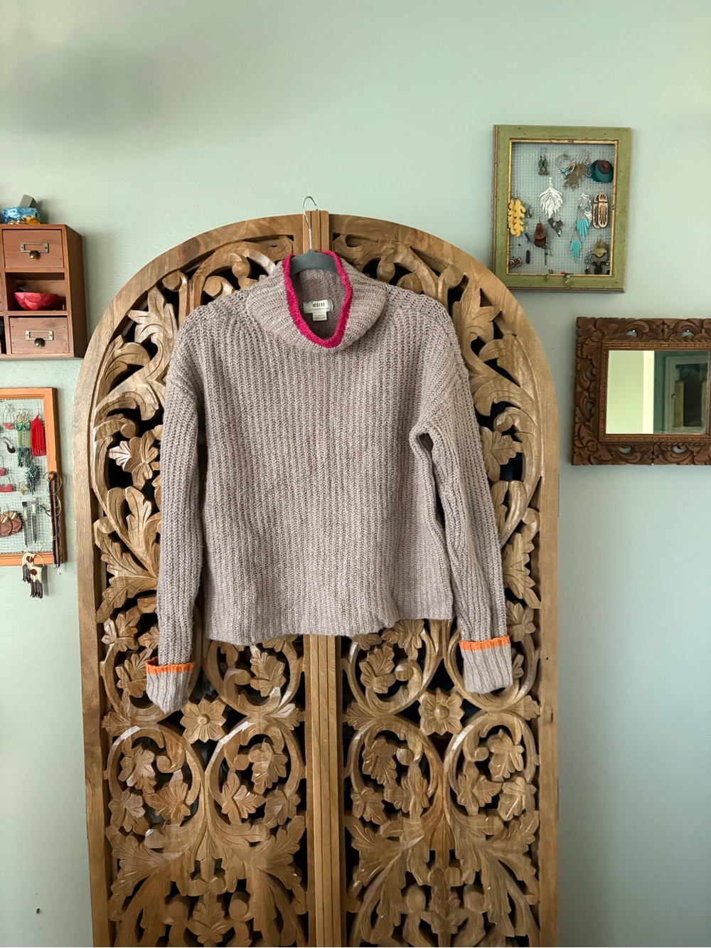MAEVE Women's Taupe Knit Sweater